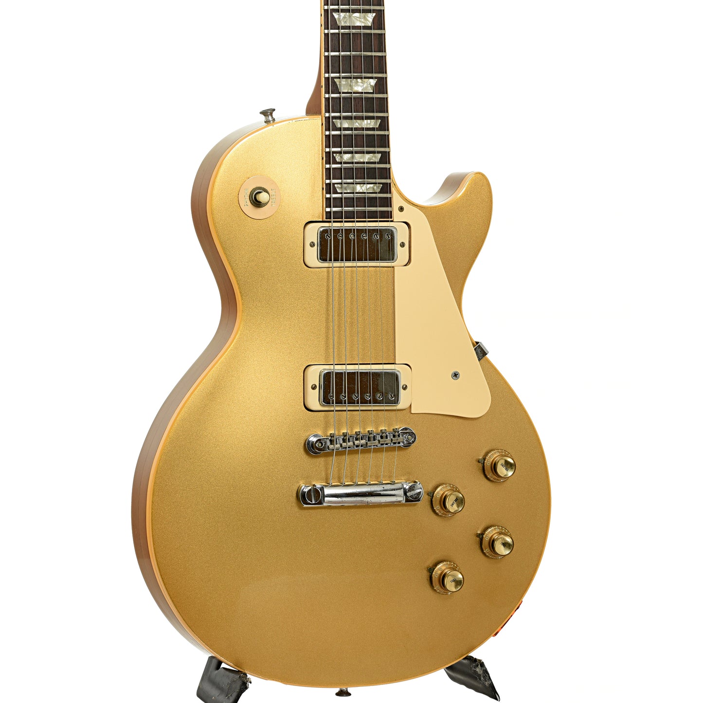 Front and side of Gibson Les Paul Deluxe Electric Guitar