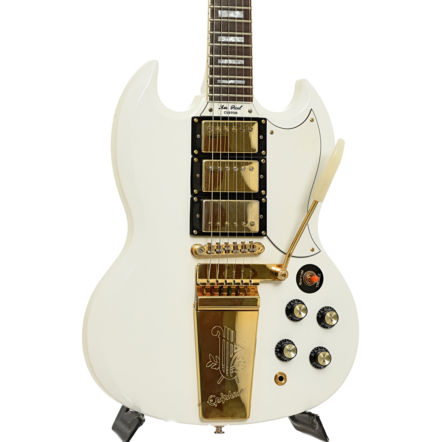 Front and side of Epiphone Les Paul Custom (SG) 61' Limited Edition