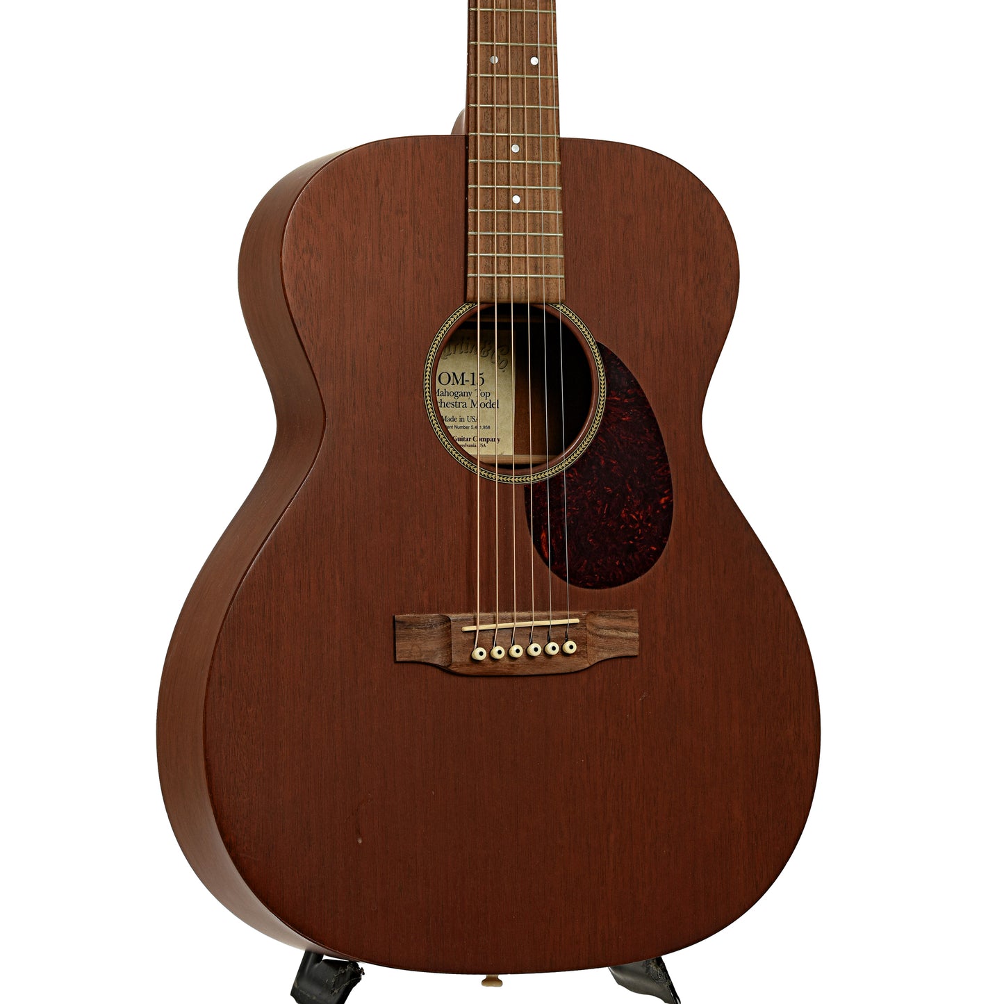 Front and side of Martin OM-15 Acoustic Guitar 