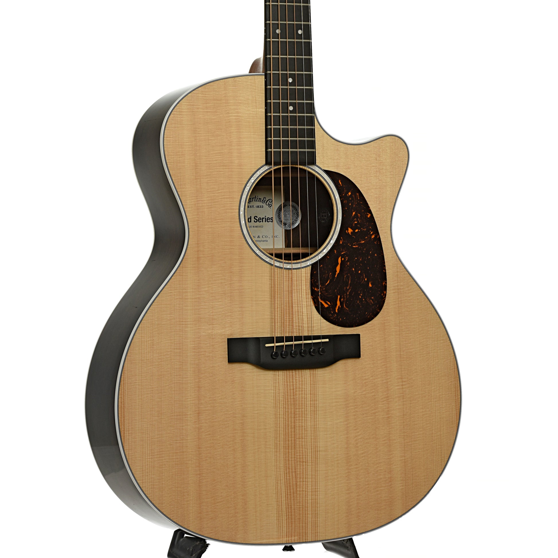 Front and side of Martin GPC-13E Ziricote Acoustic-Electric Guitar 