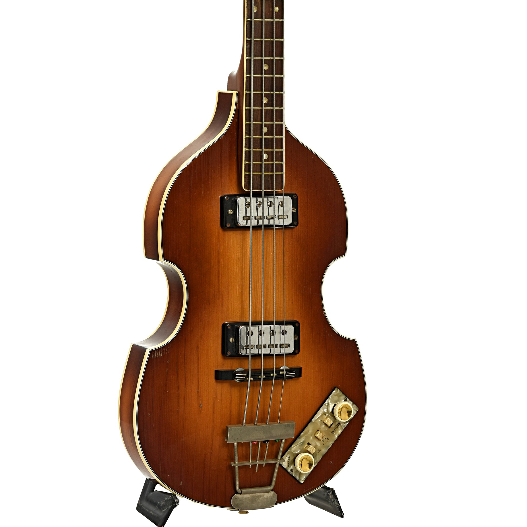 Front and side of Hofner 500/1 Beatle Bass