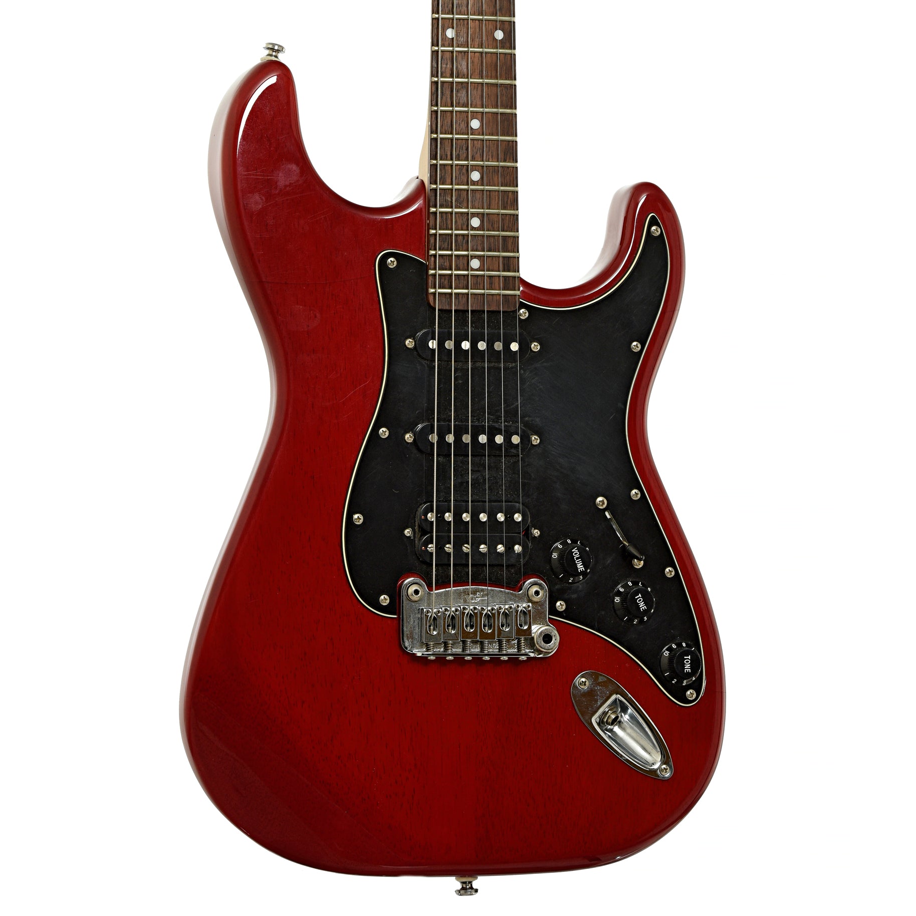 Front and side of G&L Tribute Series Legacy HSS Electric Guitar 