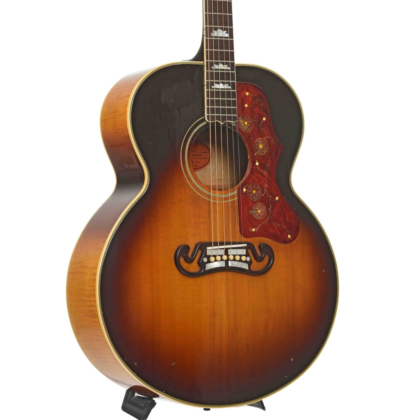 Fron and side of Gibson J-200 Jumbo Acoustic Guitar 