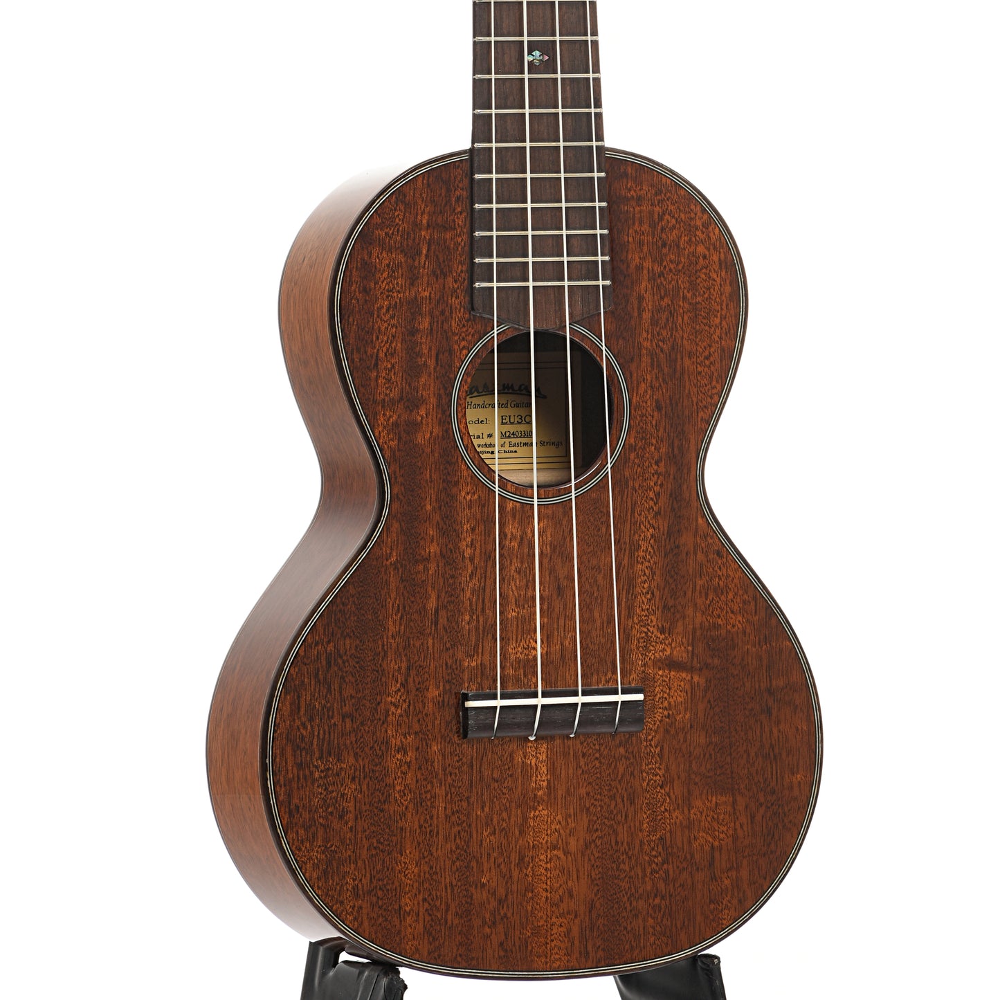Front and side of Eastman EU3C Concert Ukulele
