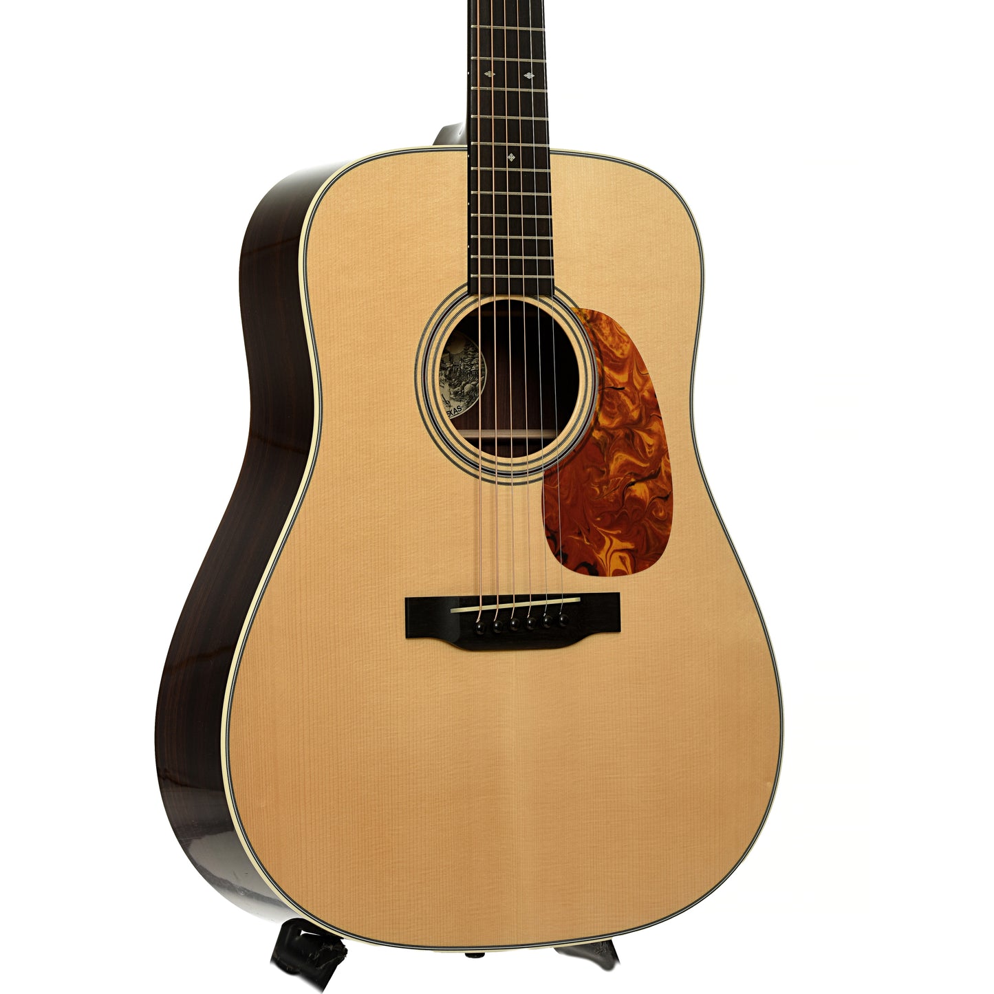 Front and side of Collings D2 A HC Hill Country Dreadnought Acoustic Guitar