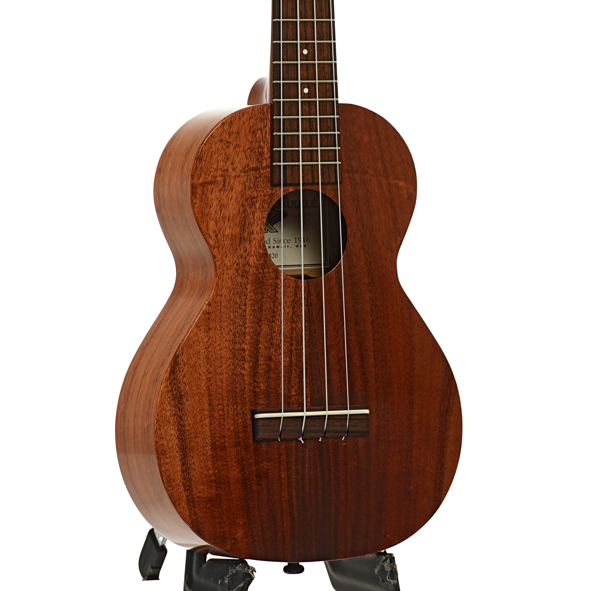 Front and side of Kamaka HF-2 Concert Ukulele