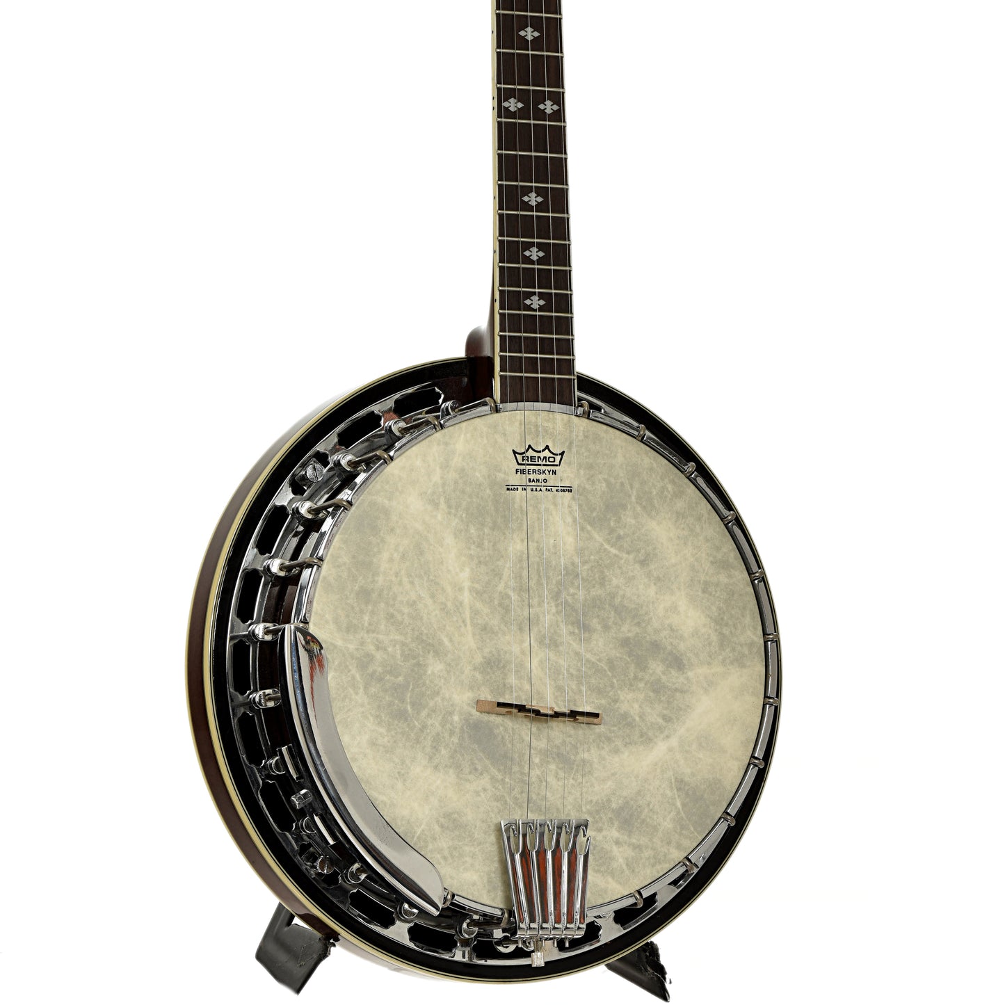 Front and side of Gold Tone BG-250F Orange Blossom Resonator Banjo