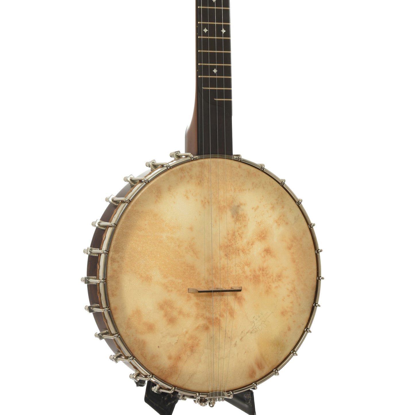 Front and side of Rickard Dobson Custom Openback Banjo 