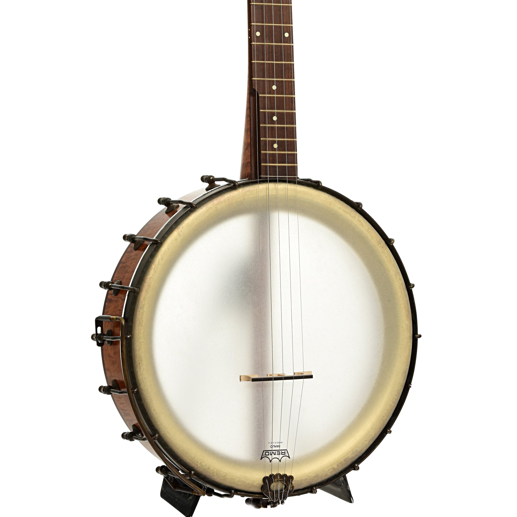 Front and side of Pete Ross Dobson Banjo, 12" Rim