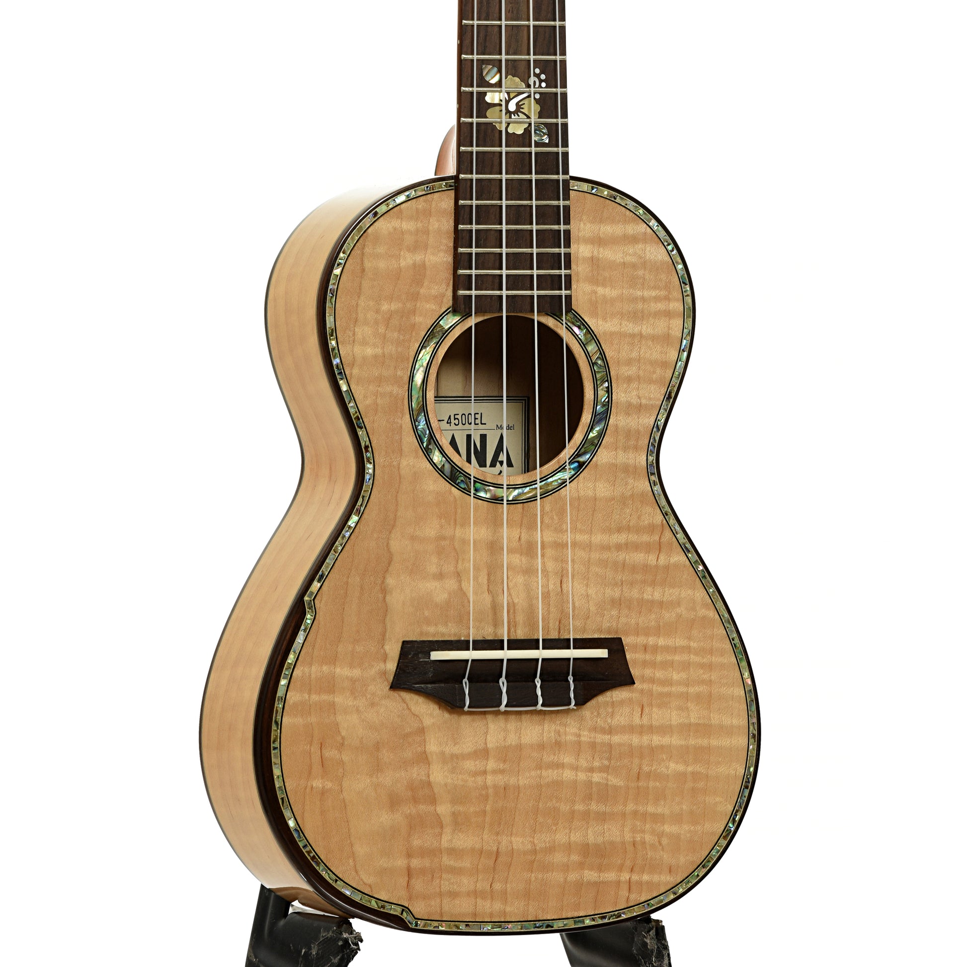 Front and side of Ohana CK450QEL Concert Uke