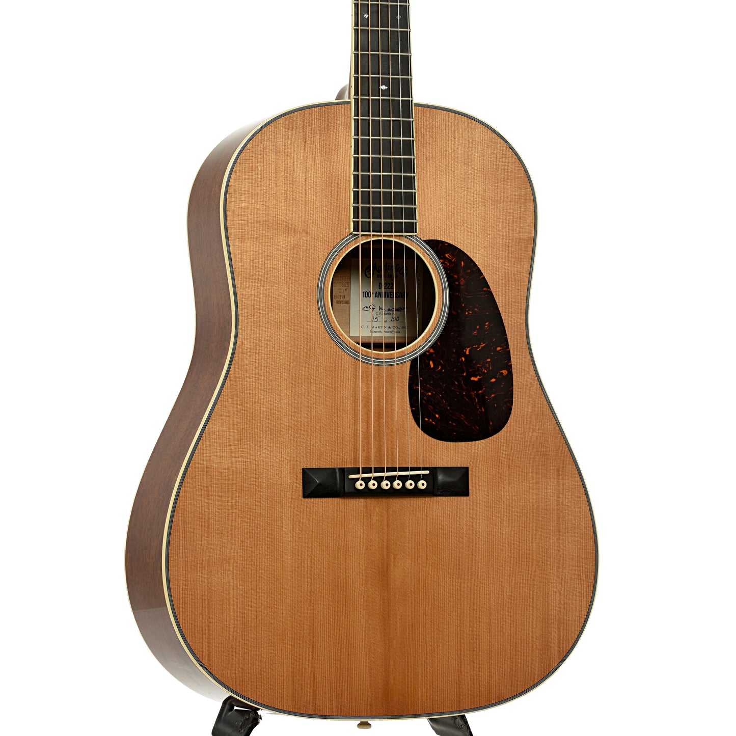 Front and side of Martin D-222 100th Anniversary Acoustic Guitar 