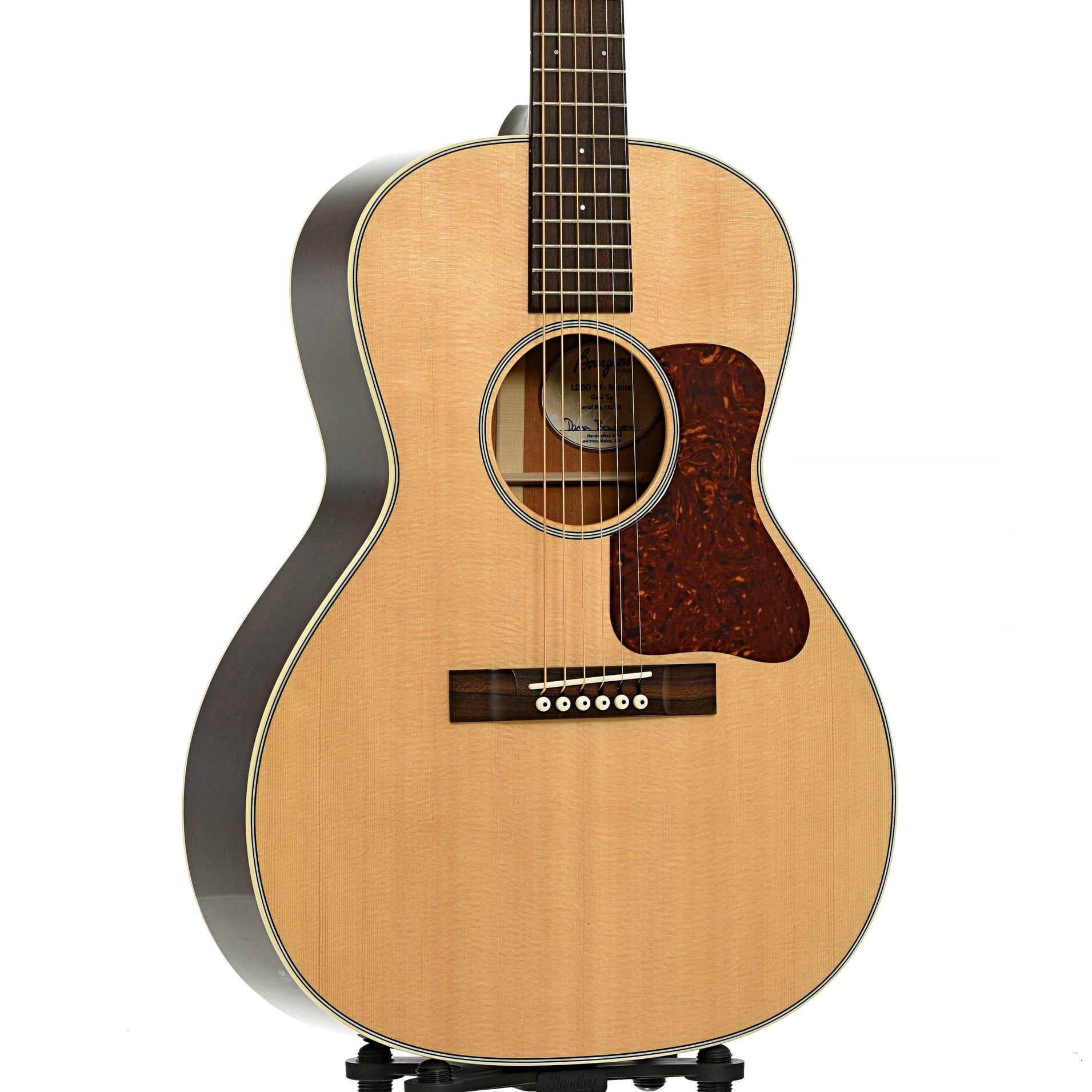 Front of Bourgeois Professional Series Natural LDB-O Acoustic Guitar and Case, 14 Fret