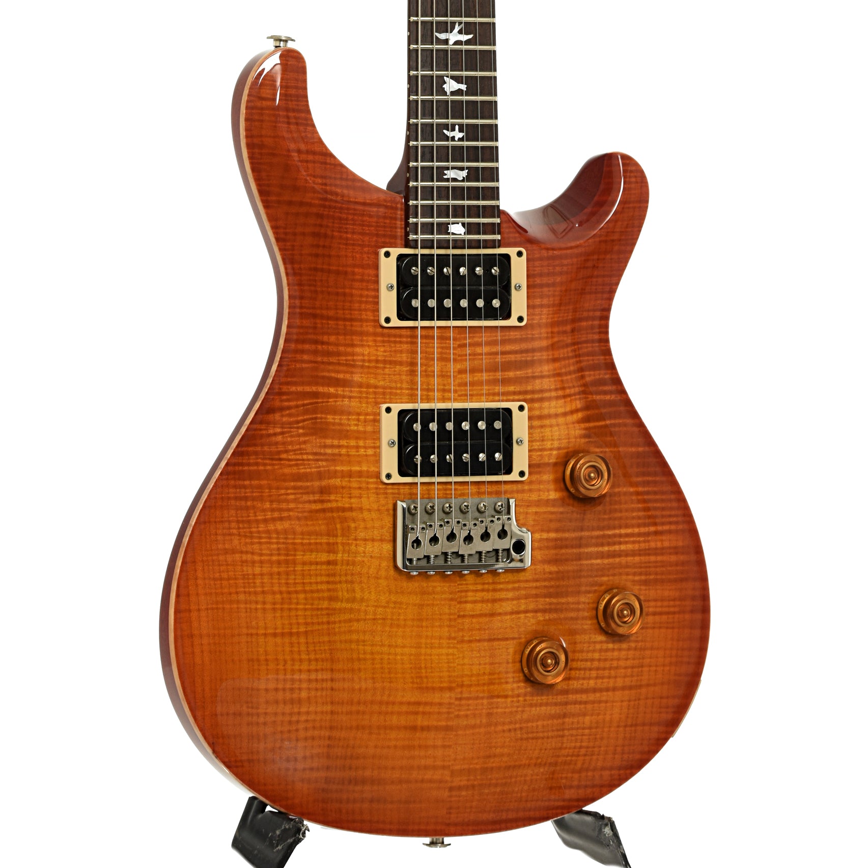 Front and side of PRS Custom 24 10 Top Electric Guitar