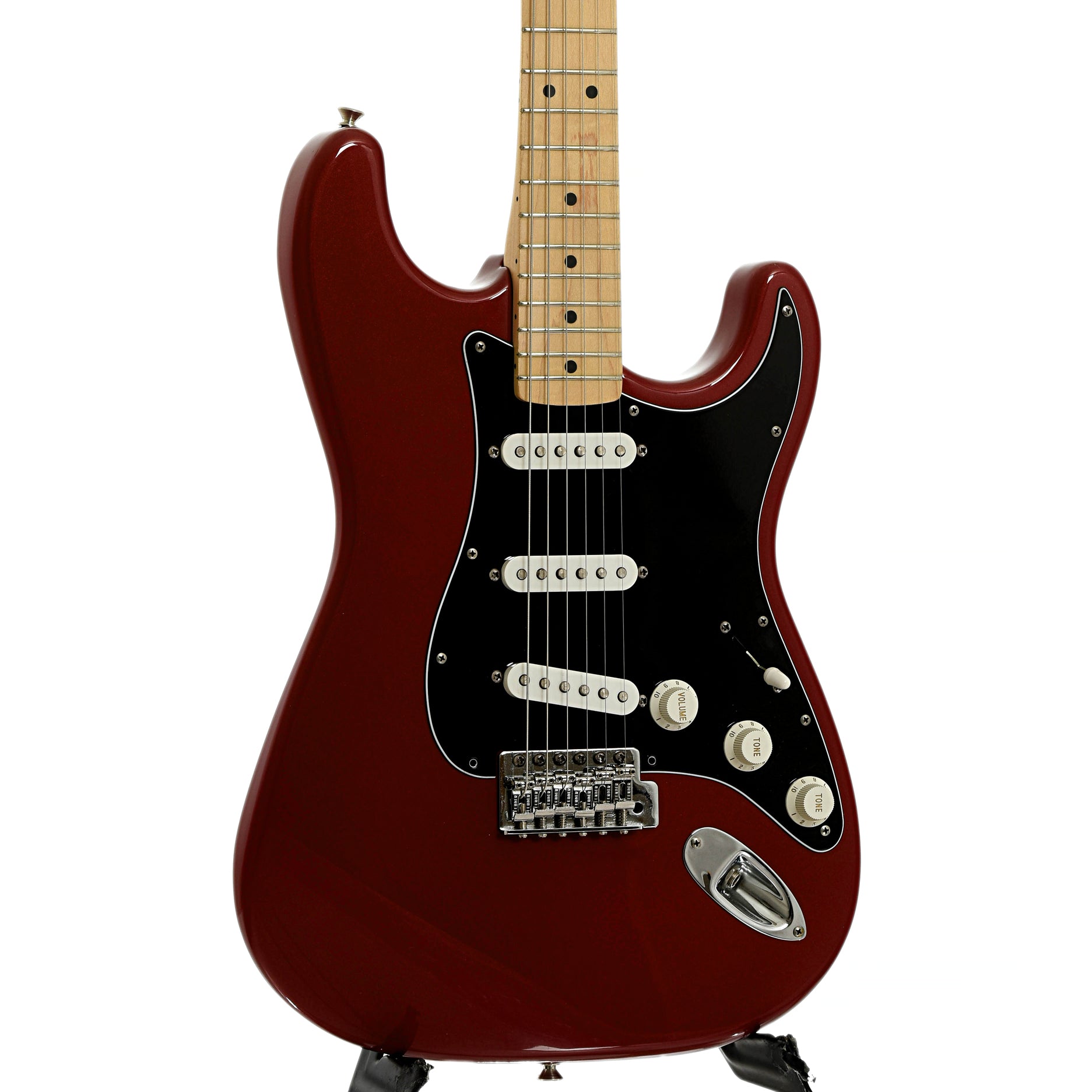 Front and side of Fender Stratocaster Standard Electric Guitar 