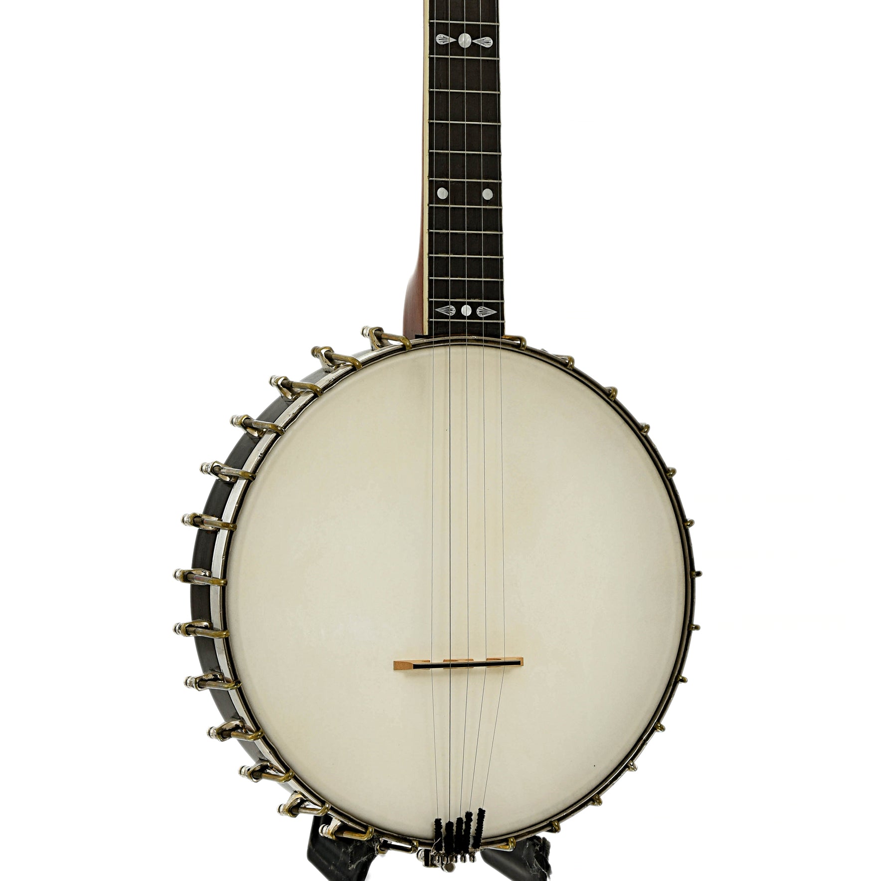 Front and side of Fairbanks Imperial Electric No.0 Open Back Banjo