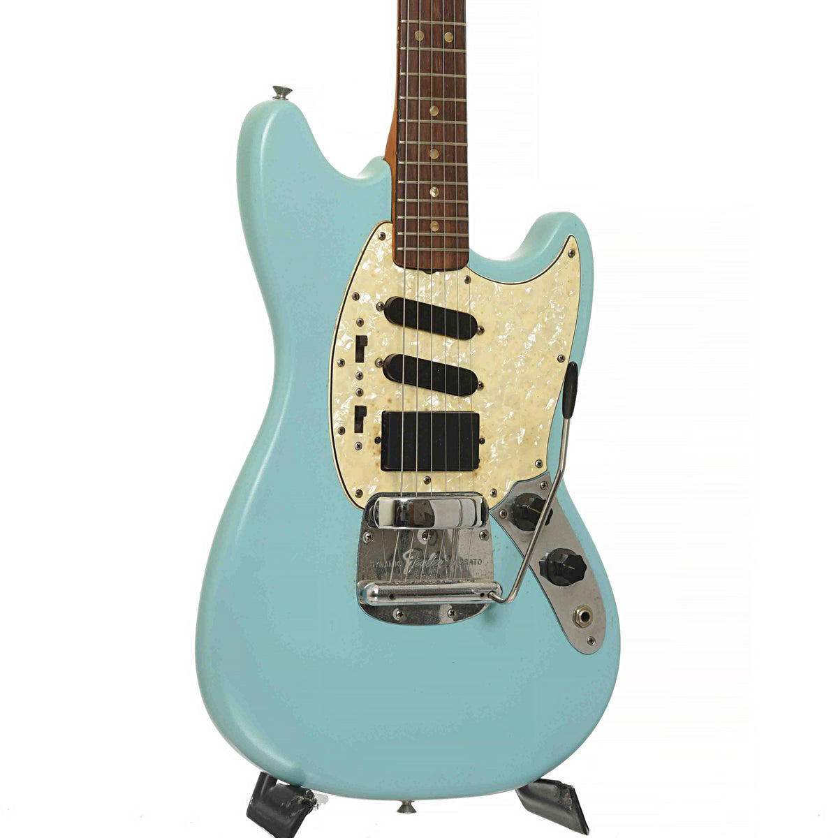 Front & Side of Fender Mustang