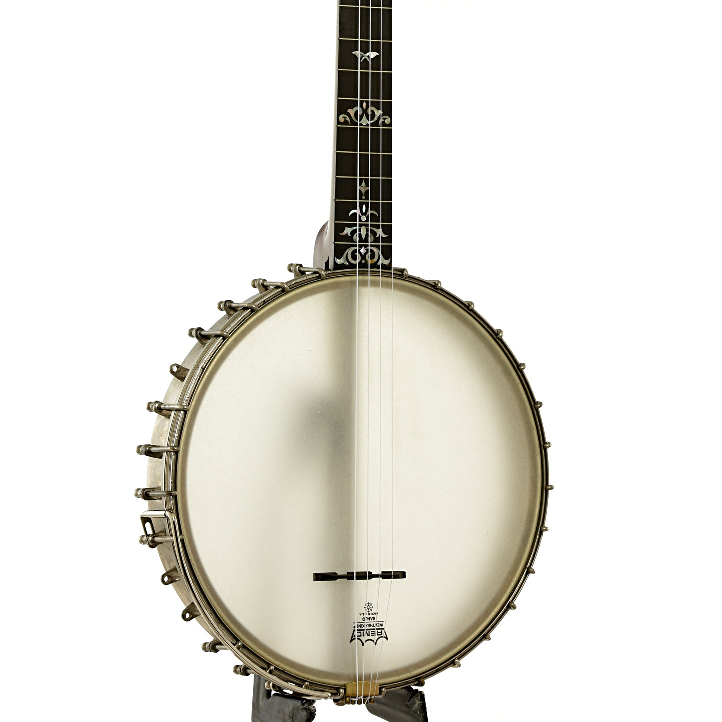 Front and side of L.B. Gatcomb Standard 50 Open Back Banjo