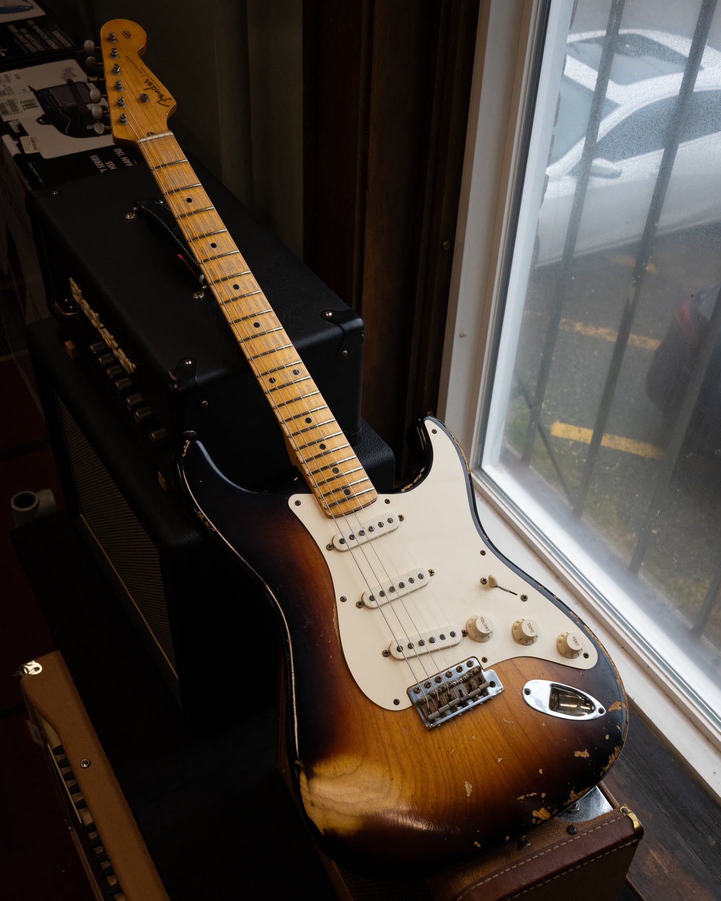 Showroom photo Fender Masterbuilt '55 Relic Stratocaster Electric Guitar (2009)