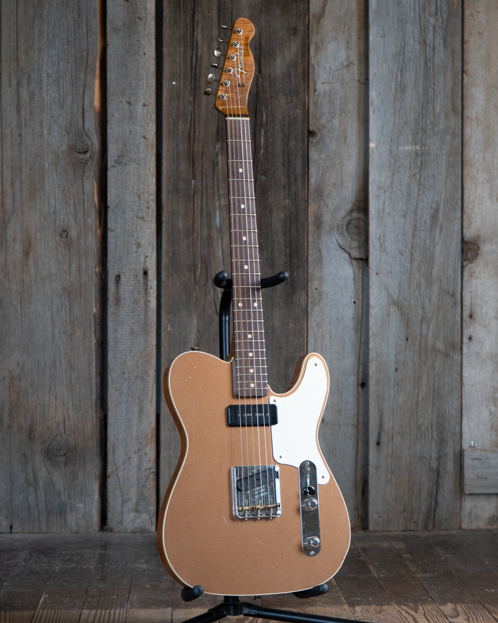 Showroom photo of Fender Custom Shop LTD P90 Maho Telecaster Journeyman Electric Guitar (2022)