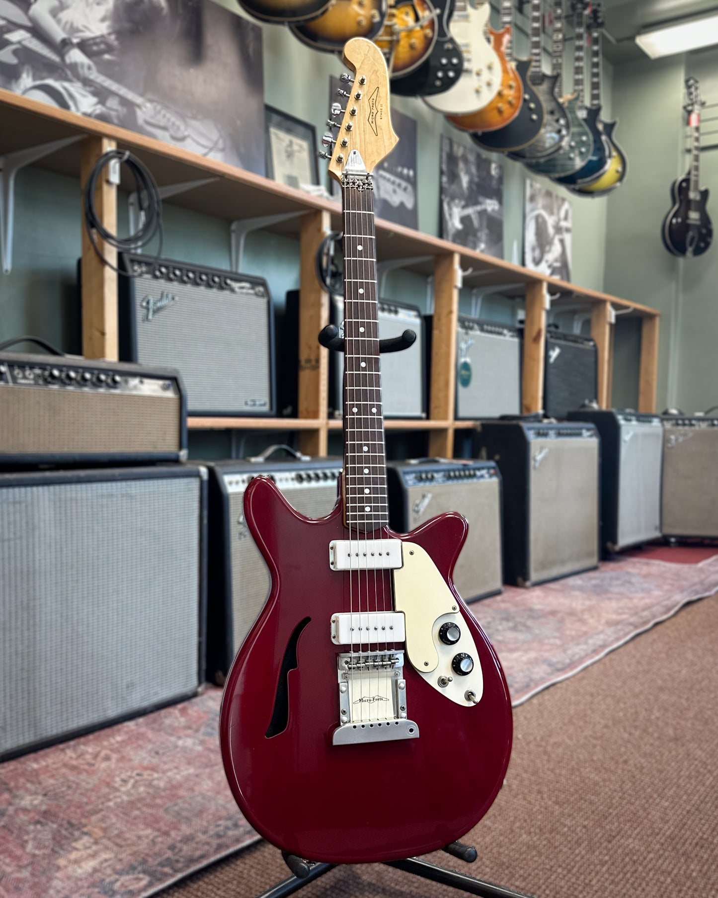 Showroom photo of Microfrets Stage II Electric Guitar (c.1971)