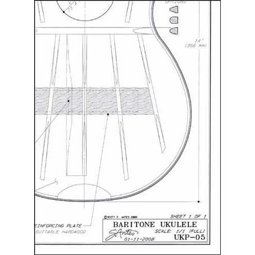 Image 1 of Blueprint - Baritone Ukulele - SKU# 113-51 : Product Type Media : Elderly Instruments