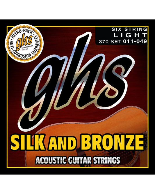 Image 1 of GHS 370 Silk & Bronze Light Gauge Acoustic Guitar Strings - SKU# 370 : Product Type Strings : Elderly Instruments