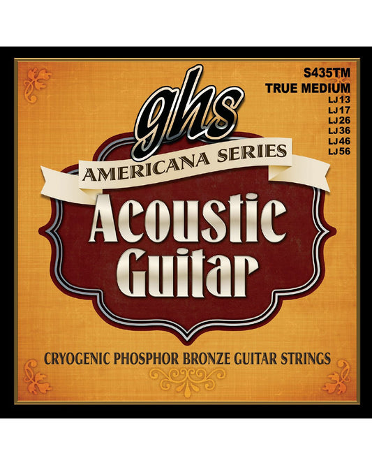 Image 1 of GHS S435TM Americana True Medium Phosphor Bronze Acoustic Guitar Strings - SKU# LJ40TM : Product Type Strings : Elderly Instruments