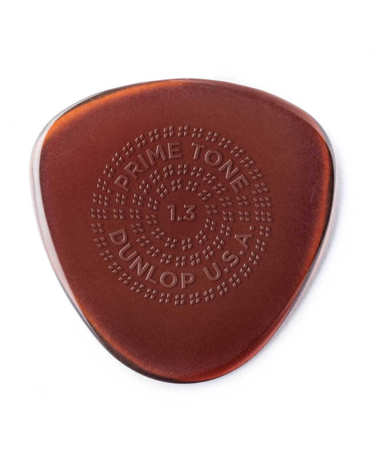 Front of Dunlop Primetone Sculpted Plectra, Ultex Semi Round with Grip, 1.30MM Thick, Three Pack