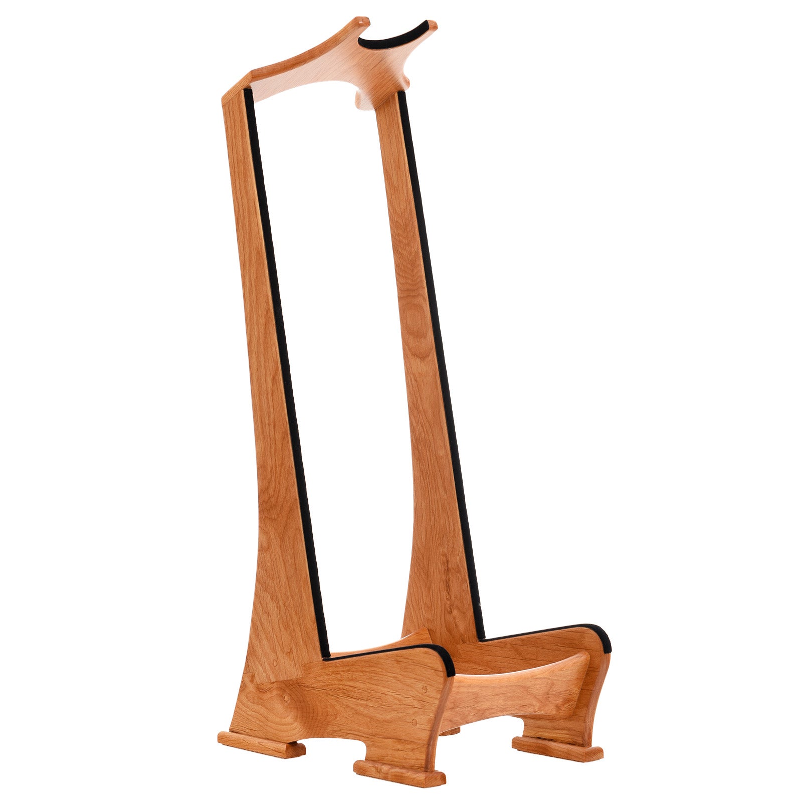 Front and side of Lee Murdock Studio Guitar Stand, Alder