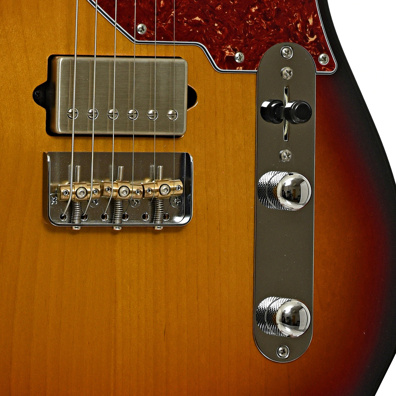 Bridge and controls of Suhr Alt T Electric Guitar