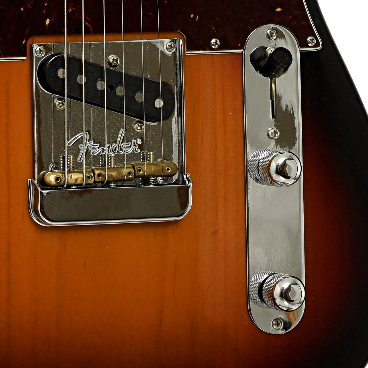 Bridge and controls of Fender American Professional II Telecaster Electric Guitar 