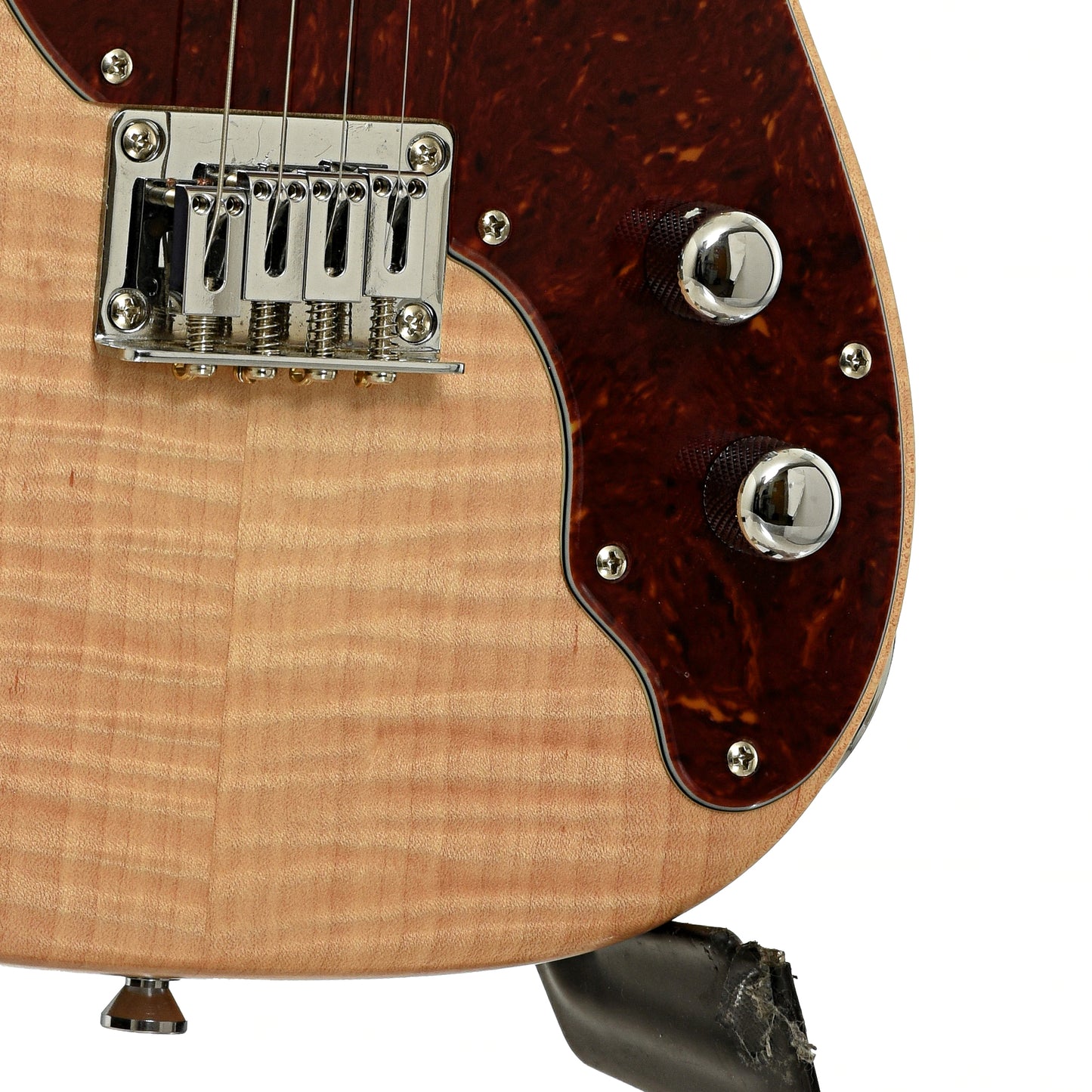 Bridge and controls of J.L. Smith Electric Mandolin