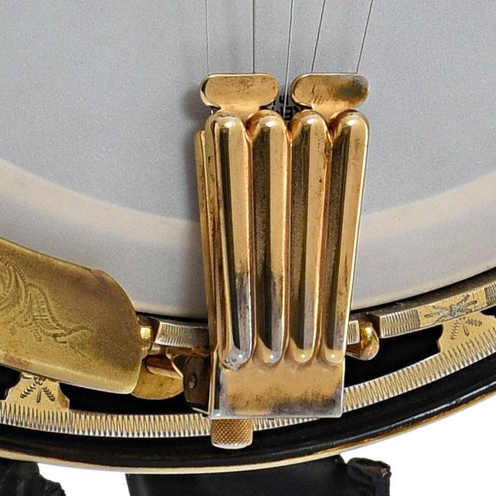 Tailpiece of Gibson TB-6 Checkerboard Conversion Resonator Banjo (1928)