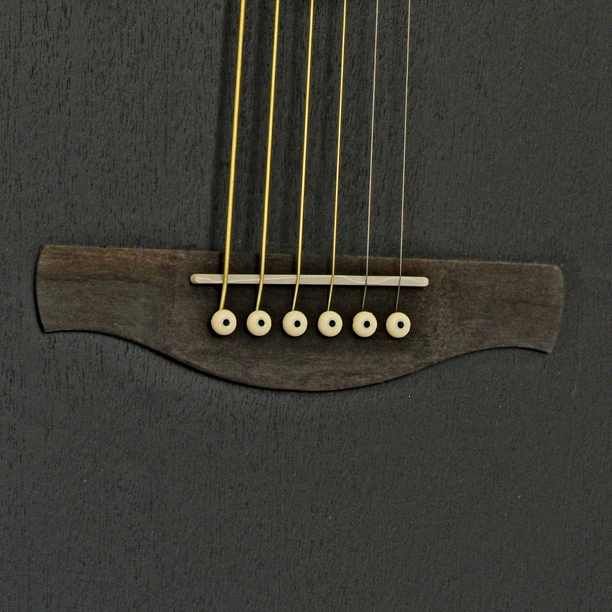 Bridge of Ibanez AEG7MH Grand Concert Acoustic Guitar, Weathered Black Open Pore