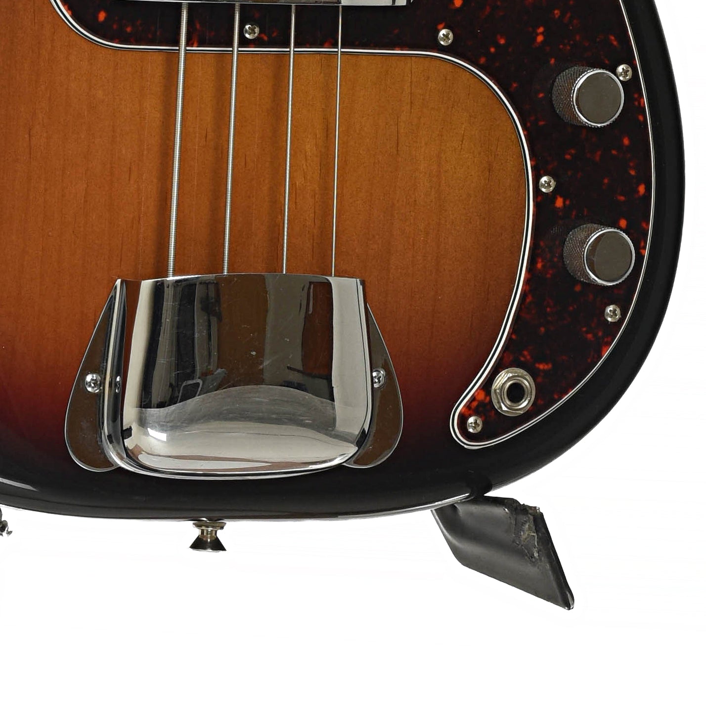 Bridge and controls of Fender American Vintage Reissue '62 Precision Electric Bass