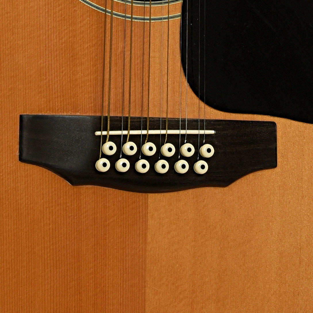 Bridge of Guild F-212XL NT 12-String Acoustic Guitar
