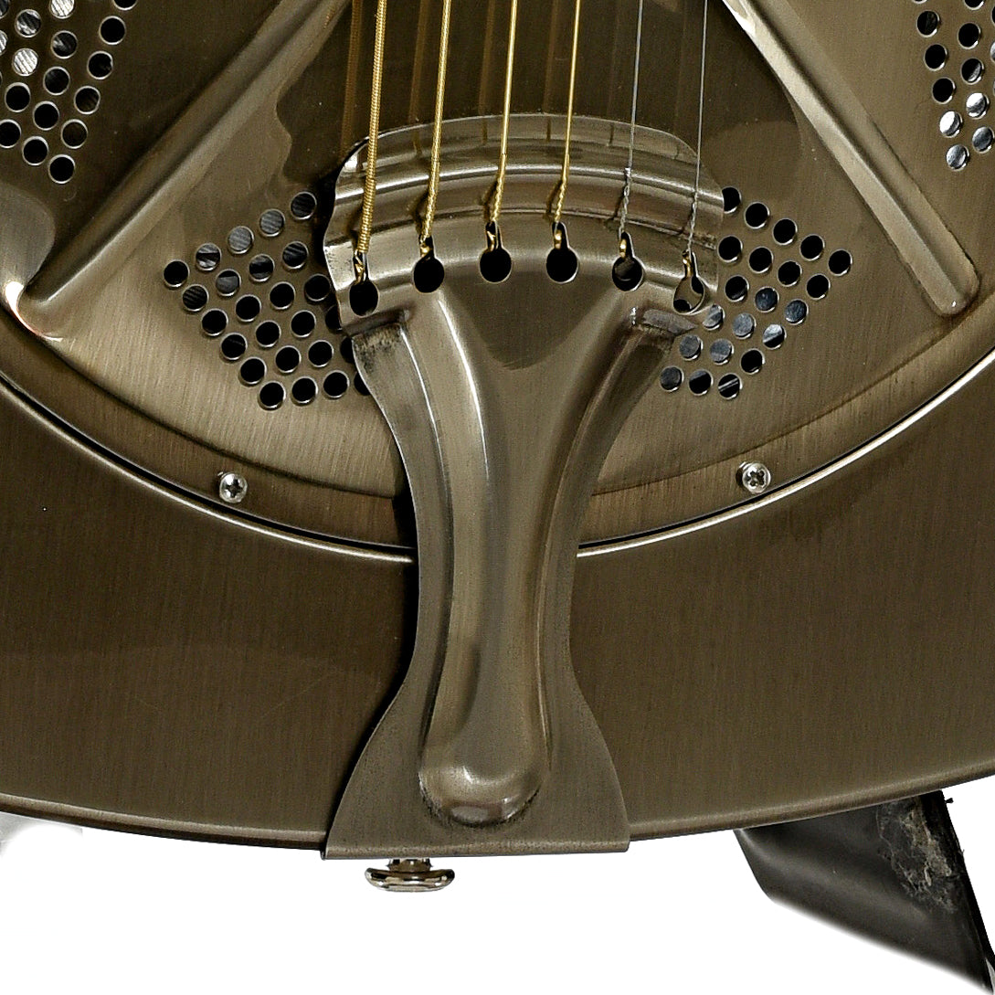 Bridge of Republic Resolian Relic Nickel Roundneck Resonator Guitar