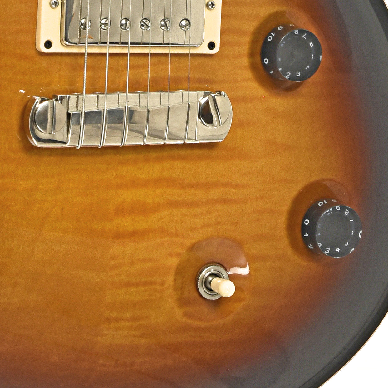 Bridge and controls of PRS McCarty Electric Guitar