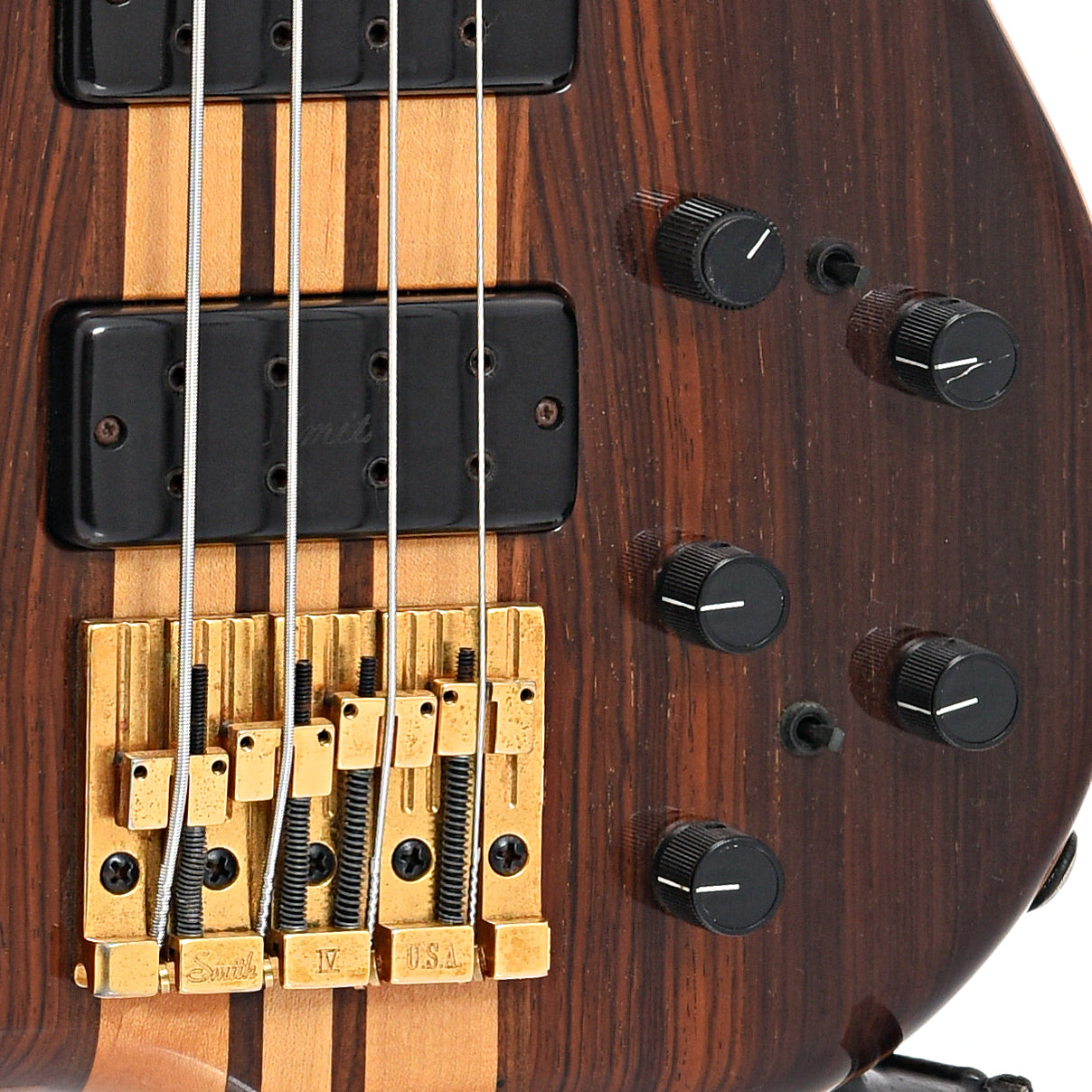 Bridge and controls of Ken Smith BSR4 Elite 4-String Electric Bass