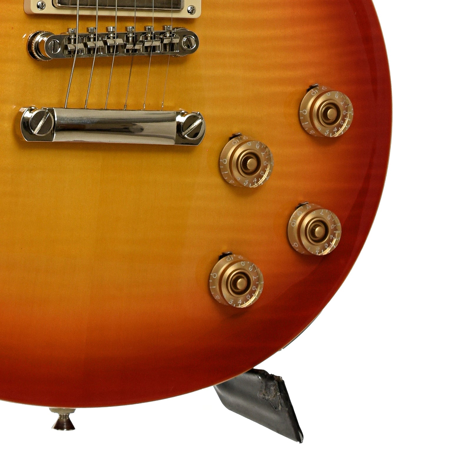 Bridge and controls of Epiphone DC Pro Electric Guitar  