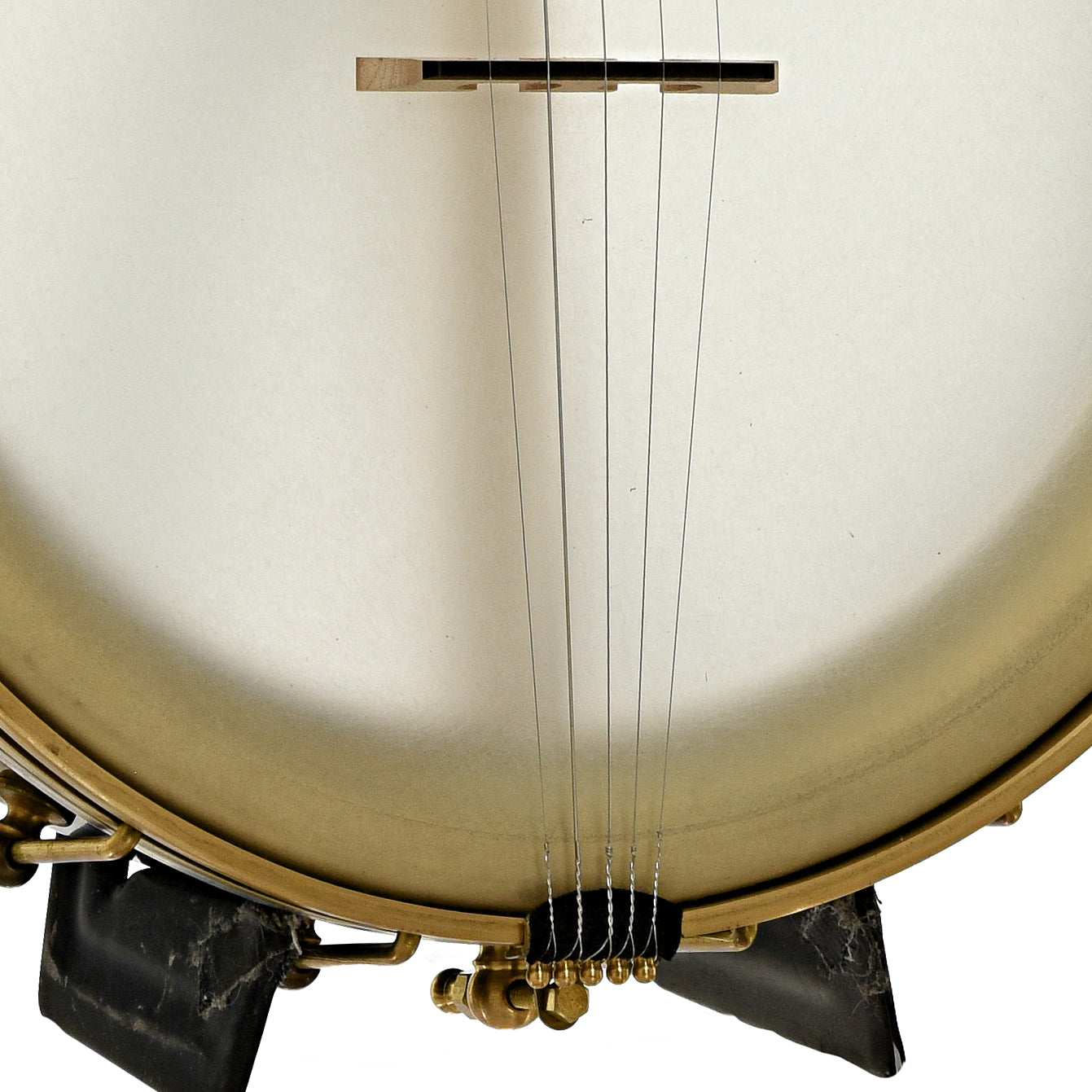 Bridge of Chuck Lee Cottonwood 12" Openback Banjo #873