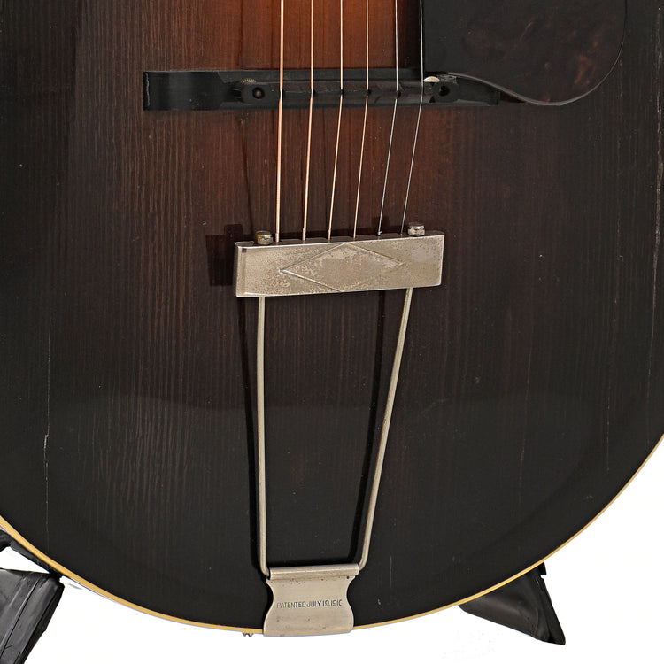 Bridge and tailpiece of 1928 Gibson L-3 Archtop Acoustic