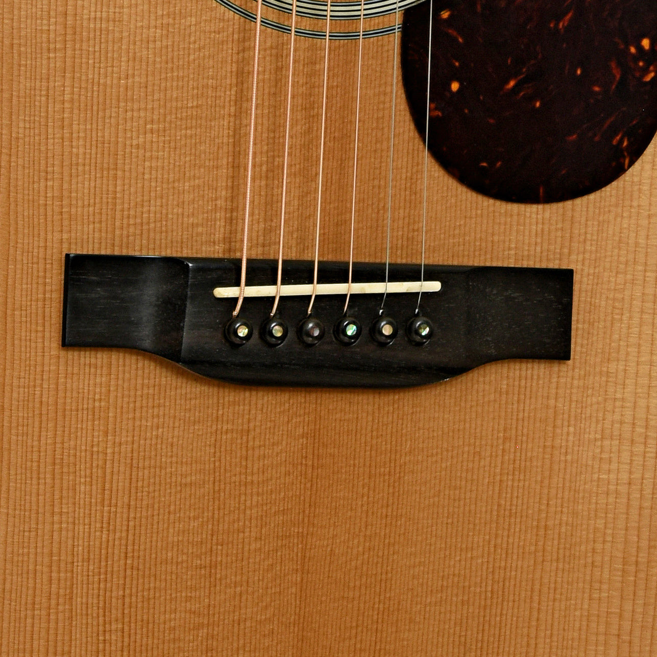 Bridge of Eastman E20 OM-TC Acoustic Guitar