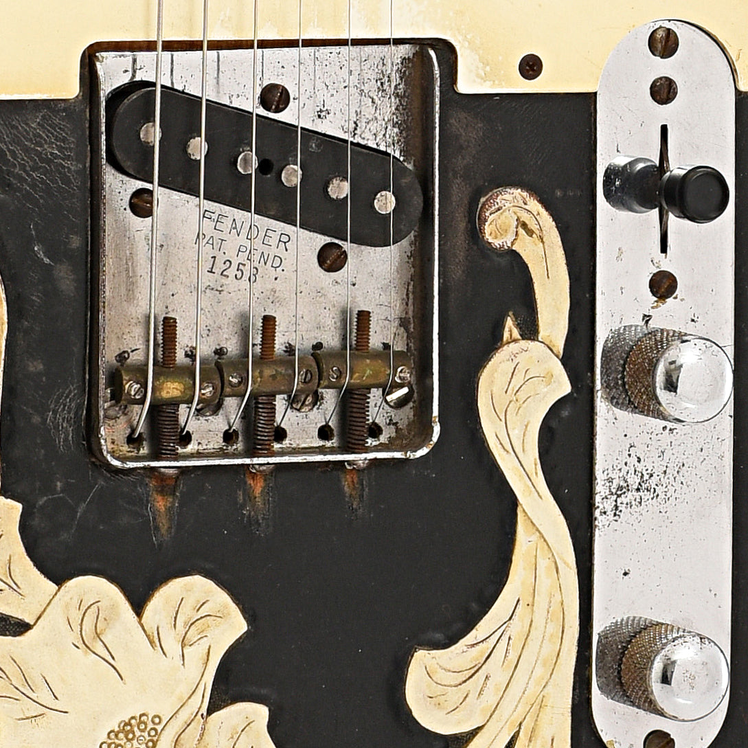 Bridge and controls of Fender Parts Telecaster Electric Guitar (1952/1967)