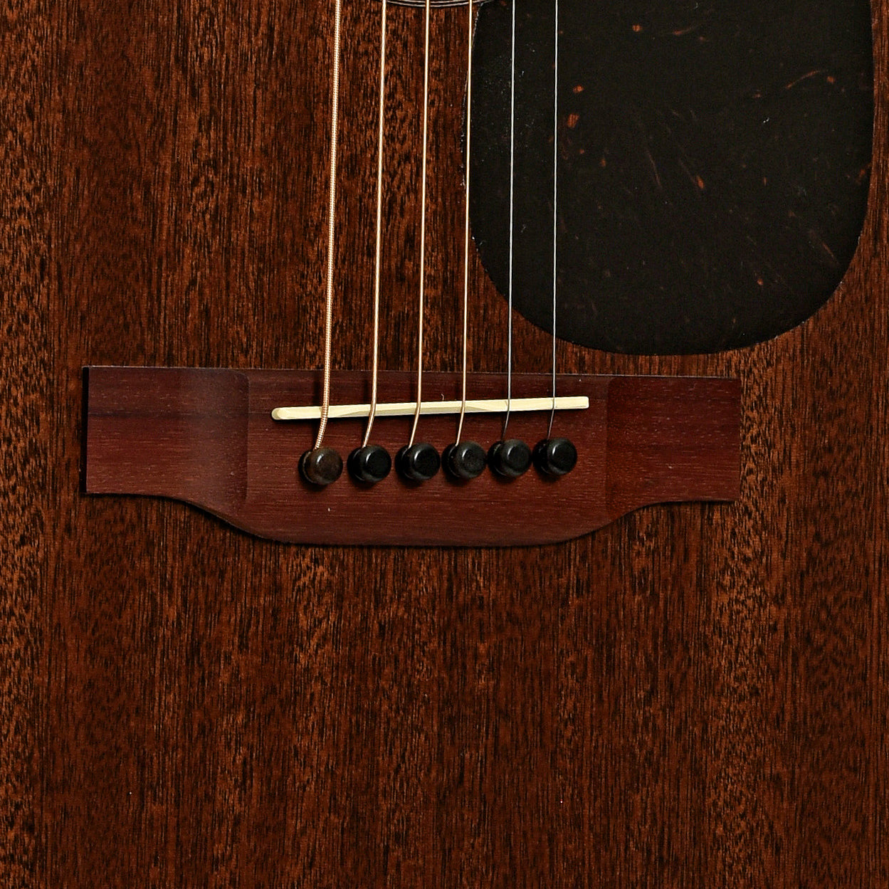 Bridge of Martin D-10e Retro Sapele Dreadnought Acoustic Guitar 