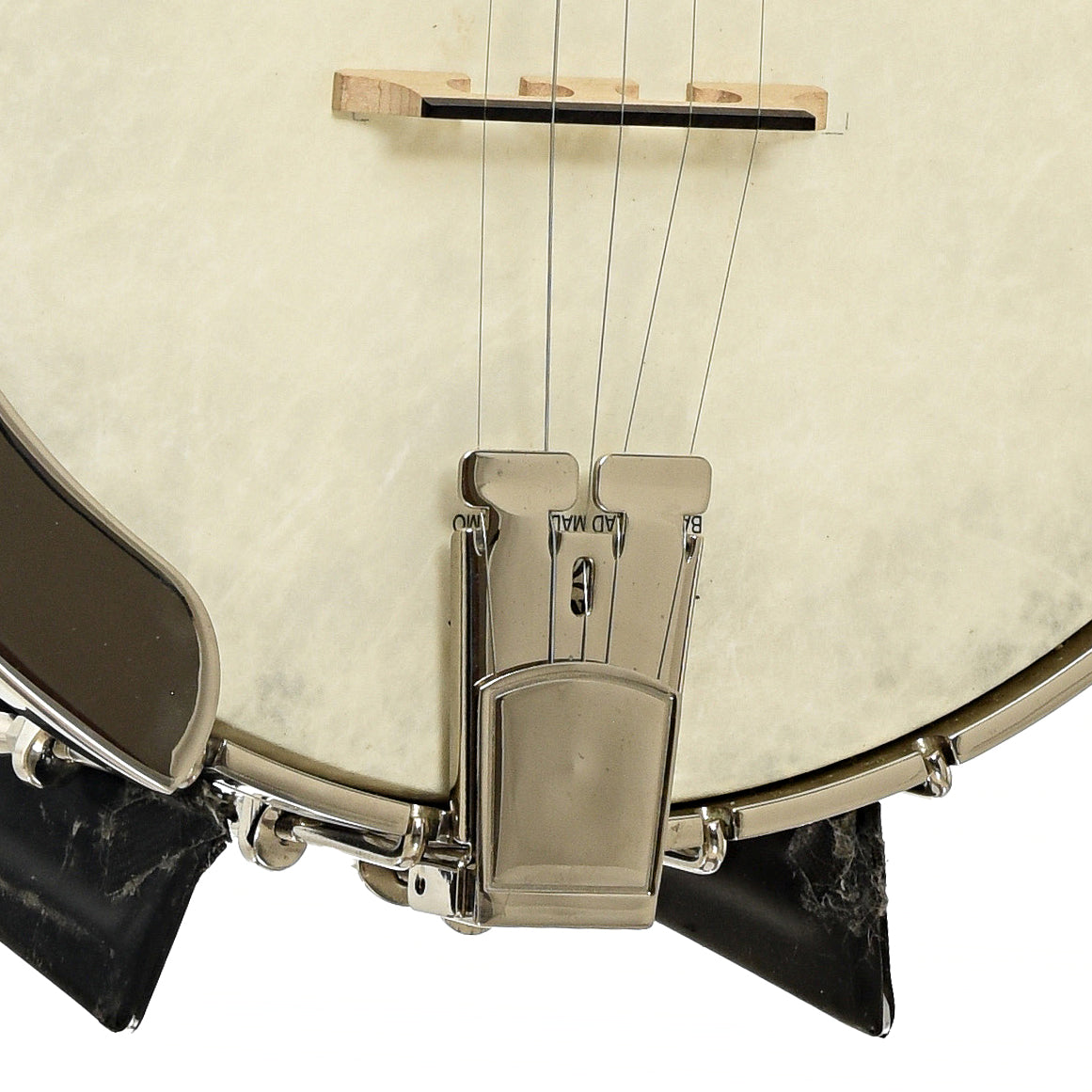 Bridge and tailpiece of Recording King OT-25 Madison Openback Banjo