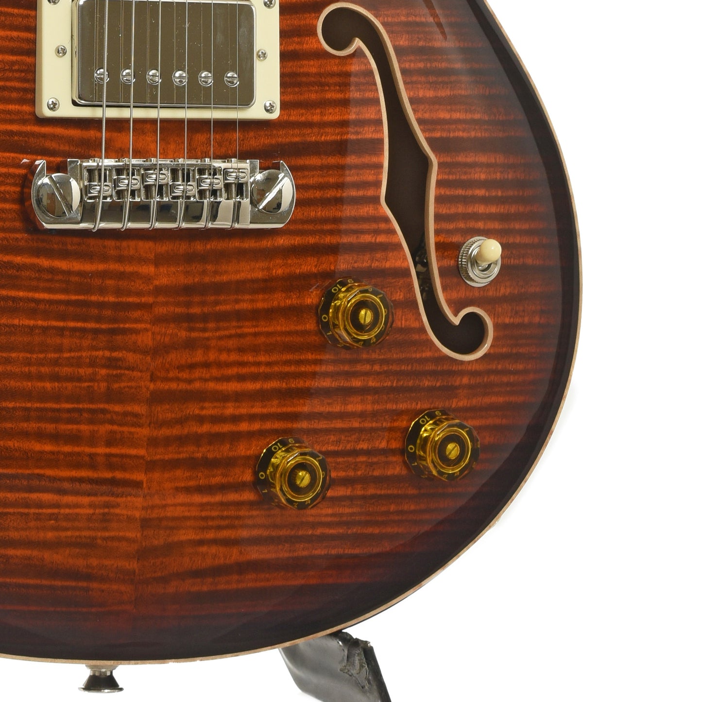 Bridge  of PRS SE Hollowbody II Piezo Electric Guitar 