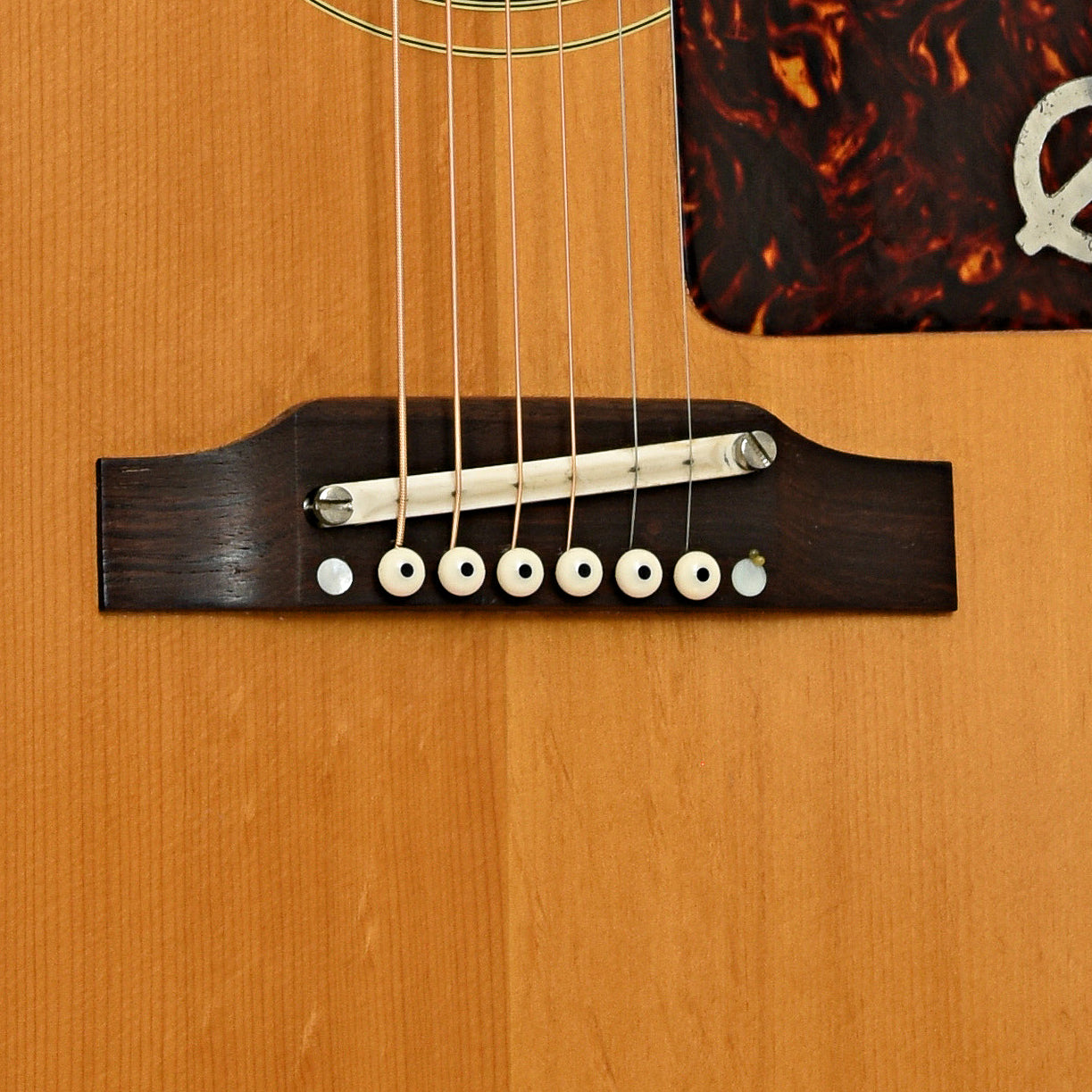 Bridge of Epiphone FT-79 Texan Acoustic Guitar