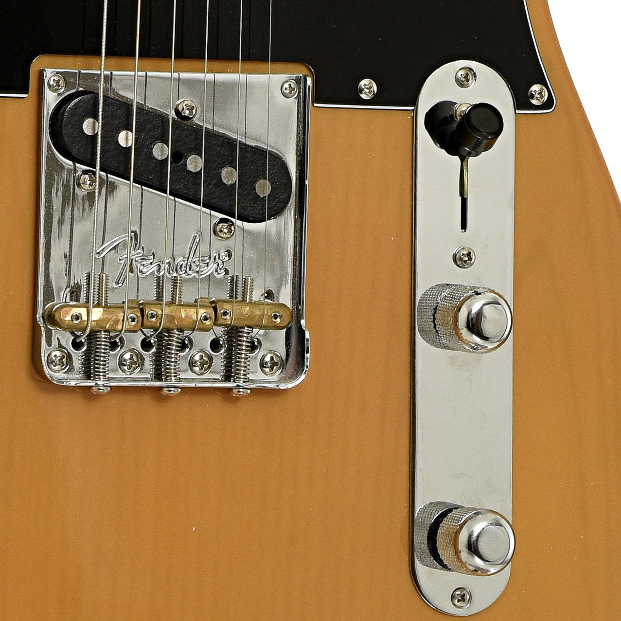 Bridge and controls of Fender American Professional II Telecaster Electric Guitar