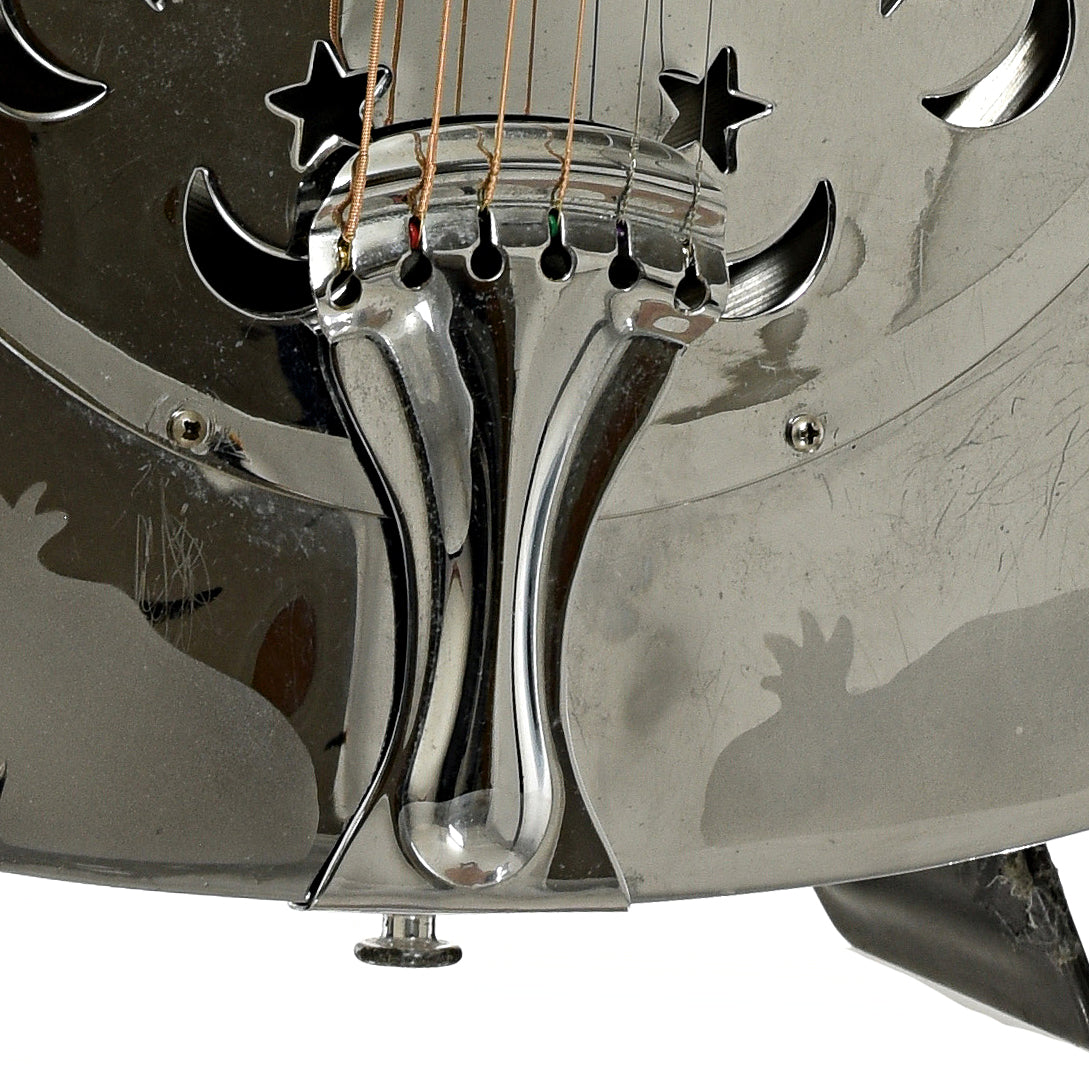 Tailpiece of Dobro Model 90 Duolian Resonator Guitar 